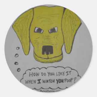 Sie beobachten runder aufkleber