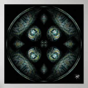 Sie beobachten uns von oben (Gott/Alien-ähnliche W Poster