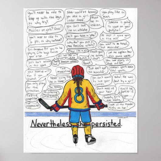 Sie bestand (Athletin) 11x14 Poster (Vorne)