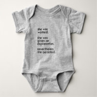 sie bestand Babybodysuit fort
