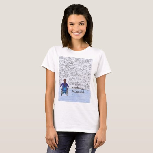 Sie bestand fort (Rollstuhl) T-Shirt (Vorne ganz)