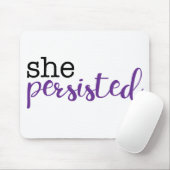 Sie bestand fort (Schwarzes/Lila) Mousepad (Mit Mouse)
