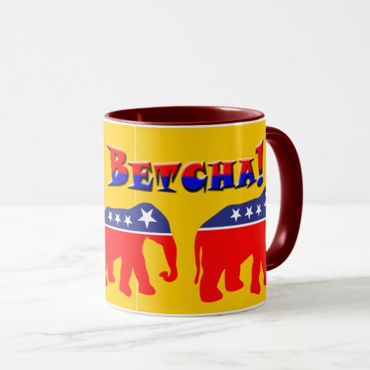 Sie Betcha! U. modernisierte GOP-Elefanten Tasse (VorderseiteRechts)