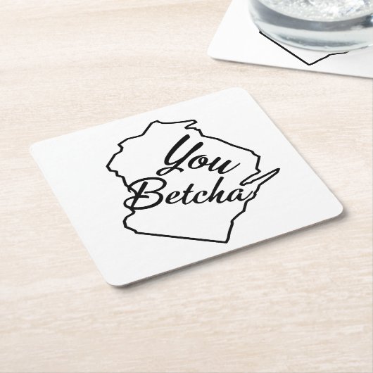 Sie Betcha Wisconsin Untersetzer (angewinkelt)