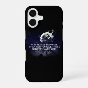 "Sie beten sich selbst - Dunkle Rose Zitat über Ve iPhone 16 Hülle
