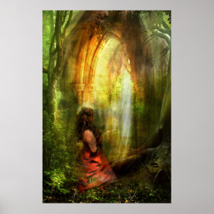 Sie betete mit dem Gebet Poster