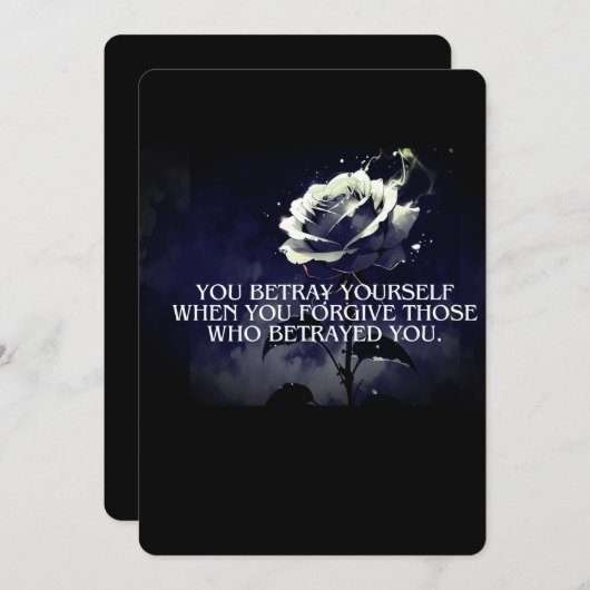 Sie Betray sich selbst Einladung & Postkarte - Dun (Vorne/Hinten)