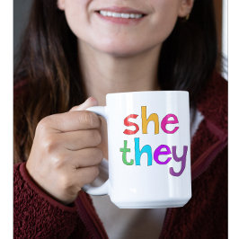 Sie bevorzugten die Pronomen LGBTQ Kaffeetasse