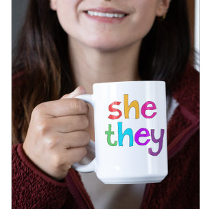 Sie bevorzugten die Pronomen LGBTQ Kaffeetasse