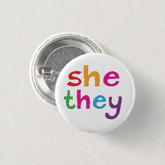 Sie bevorzugten Pronomen Button Abzeichen (Vorne & Hinten)