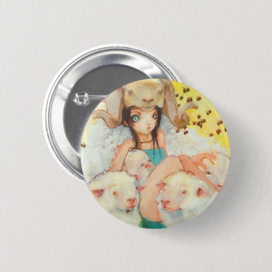 Sie Bienen-rammender Knopf Button (Vorne & Hinten)