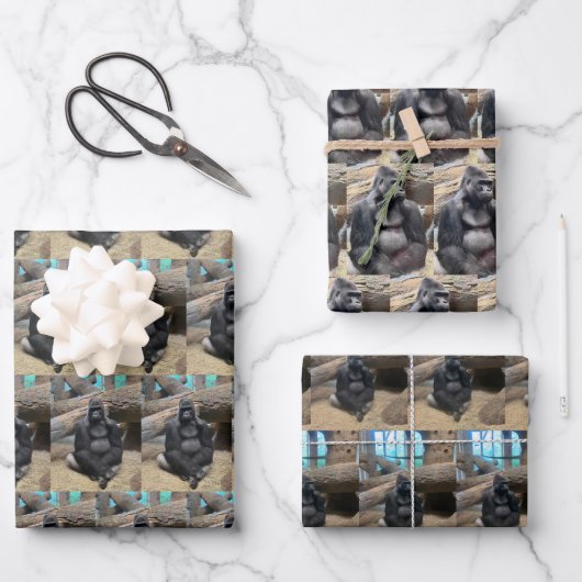 SIE BIG GORILLA GESCHENKPAPIER SET (Vorderseite)