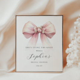 Sie binden das Brautparty des Knotens willkommen Poster