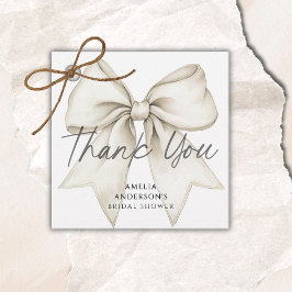 Sie binden das Brautparty des weißen Bowes Geschenkanhänger