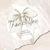 Sie binden das Brautparty des weißen Bowes Runder Aufkleber