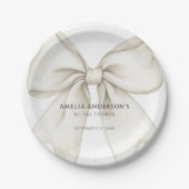 Sie binden das knallweiße Brautparty Pappteller (Vorderseite)