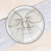 Sie binden das knallweiße Brautparty Pappteller