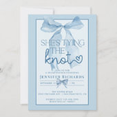 Sie binden den Knoten | Ribbon Brautparty Einladung (Vorderseite)