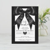 Sie binden den Knoten | Ribbon Brautparty Einladung (Stehend Vorderseite)