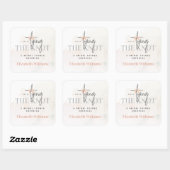 Sie bindet das bekanntermaßen moderne Brautparty-P Quadratischer Aufkleber (Blatt)