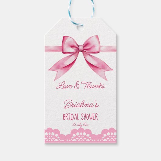 Sie bindet das Brautparty an den Knoten Geschenkanhänger (Vorderseite)