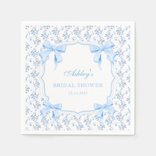 Sie bindet das Brautparty der Blauen Bohne Serviette (Vorderseite)