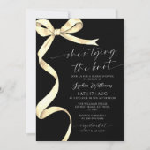 Sie bindet das Brautparty der Goldbube des Knotens Einladung (Vorderseite)