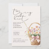 Sie bindet das Brautparty der Knochen-Flora Einladung (Vorderseite)