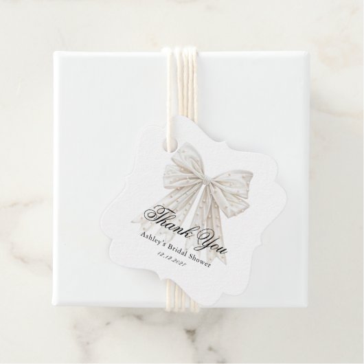 Sie bindet das Brautparty der Perlhühner Geschenkanhänger (Beispiel)