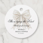 Sie bindet das Brautparty der Perlhühner Geschenkanhänger (Vorderseite)