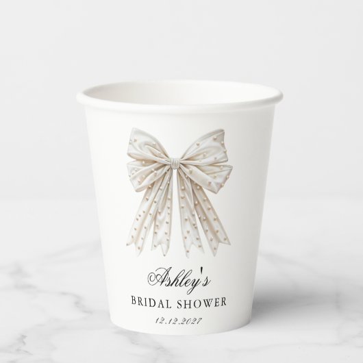 Sie bindet das Brautparty der Perlhühner Pappbecher (Vorderseite)