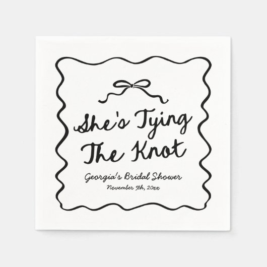 Sie bindet das Brautparty des bekannten Whimsikers Serviette (Vorderseite)