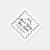 Sie bindet das Brautparty des bekannten Whimsikers Serviette (Ecke)