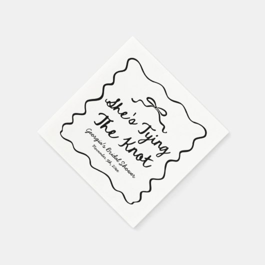 Sie bindet das Brautparty des bekannten Whimsikers Serviette (Ecke)