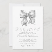 Sie bindet das Brautparty des Knochenknollens Einladung (Vorderseite)