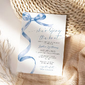 Sie bindet das Brautparty des "Knot Blue Bow" Einladung