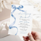 Sie bindet das Brautparty des "Knot Blue Bow" Einladung