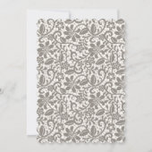 Sie bindet das Brautparty des Knot Blue Lace Bow Einladung (Rückseite)