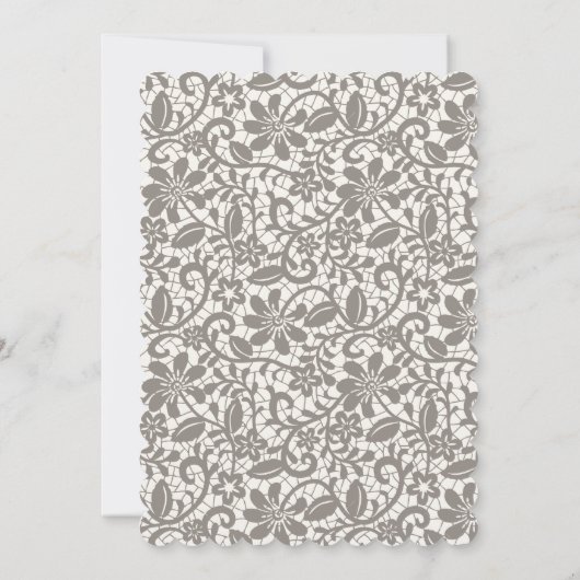 Sie bindet das Brautparty des Knot Blue Lace Bow Einladung (Rückseite)