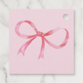 Sie bindet das Brautparty des Knot-Bow-Coquette Geschenkanhänger (Rückseite)