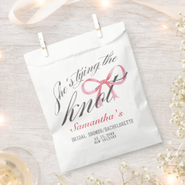Sie bindet das Brautparty des Knot-Bow-Coquette Geschenktütchen