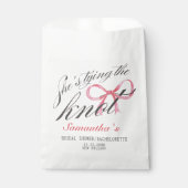 Sie bindet das Brautparty des Knot-Bow-Coquette Geschenktütchen (Vorderseite)