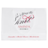 Sie bindet das Brautparty des Knot-Bow-Coquette Große Geschenktüte (Rückseite)