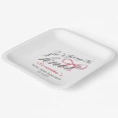 Sie bindet das Brautparty des Knot-Bow-Coquette Pappteller (Gewinkelt)