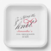 Sie bindet das Brautparty des Knot-Bow-Coquette Pappteller (Vorderseite)