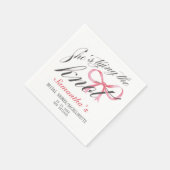 Sie bindet das Brautparty des Knot-Bow-Coquette Serviette (Ecke)