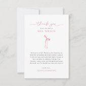 Sie bindet das Brautparty des "Knot Coquette Bow" Dankeskarte (Vorderseite)