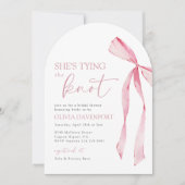 Sie bindet das Brautparty des "Knot Coquette Bow" Einladung (Vorderseite)