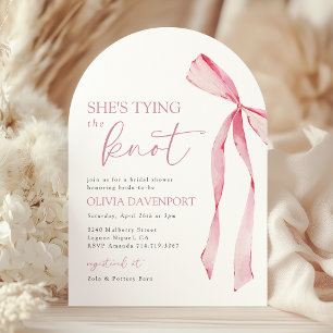 Sie bindet das Brautparty des "Knot Coquette Bow" Einladung