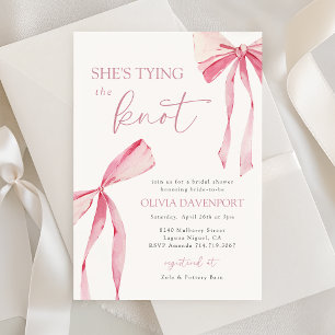 Sie bindet das Brautparty des "Knot Coquette Bow" Einladung